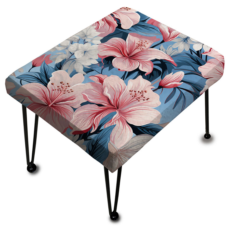 Tranquil Flora Tropical Pattern - Tropical Rectangle Ottoman