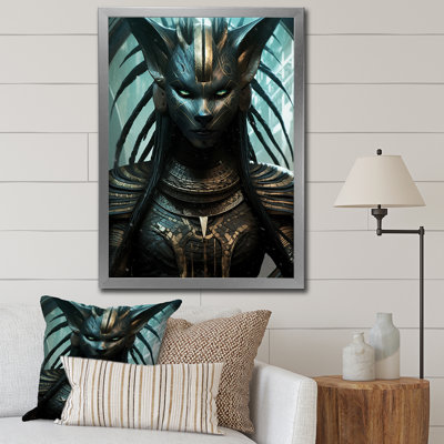 " Ancient Egyptian Cat Goddess Bastet " Mixed Media and Color Photography Print