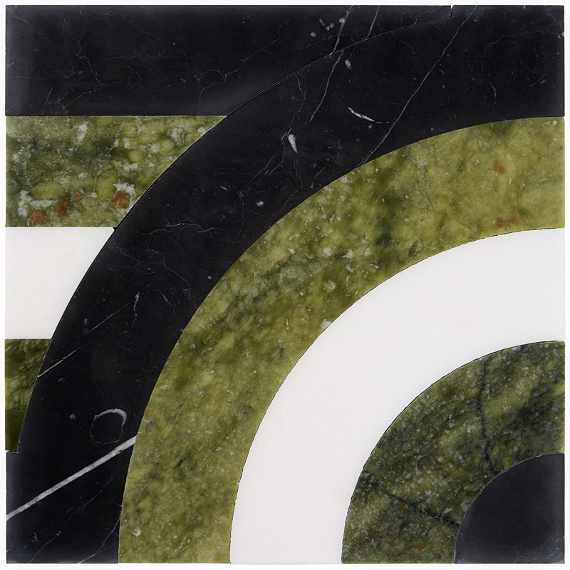 Arc 12X12 Polished Marble Mosaic, Horizontal Soul