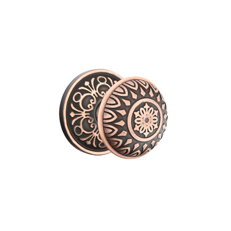 Privacy Lancaster Knob with Lancaster Rose, Oil Rubbed Bronze