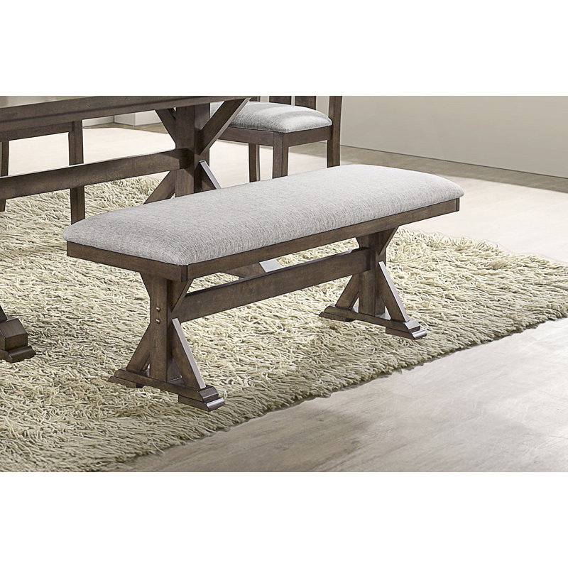 Banc de salle à manger rembourré 1pc, H 18,76 po x l 53,43 po x P 16,04 po