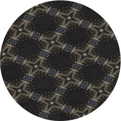 Tapis noir tissé à la machine