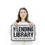 Enseigne de fantaisie en aluminium 12 po x 18 po The L prêt Library