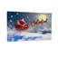 Noël, père Noël, renne, traîneau, neige, lune, nuit-1867468280