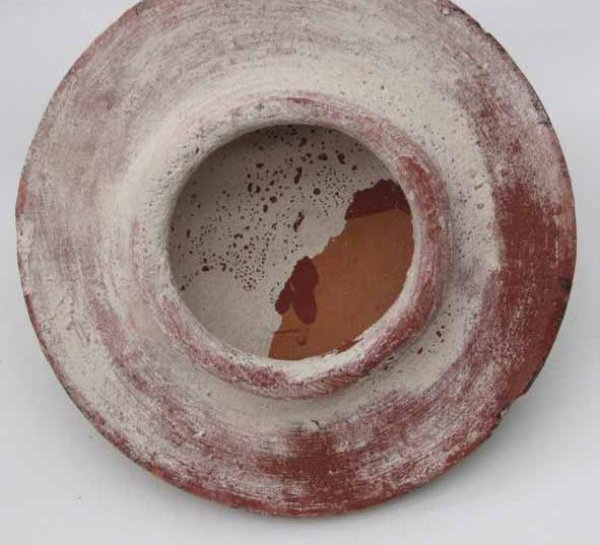 26cm Round Clay Fire Pit Accessory, Red
