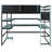Modern Gaming Loft Bed With Lighted Desk, Storage Bookcase, Racks And Power Outlets-189324028-189324025