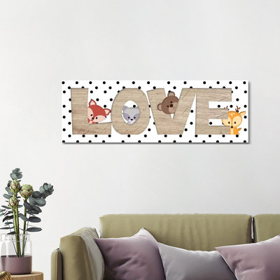 Love 1 Piece Wrapped Canvas Wall Art