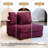 Milbrey Upholstered Purple Corduroy Armless Accent Chair with Pillow Back and Solid Wood Legs-595439997-595439994