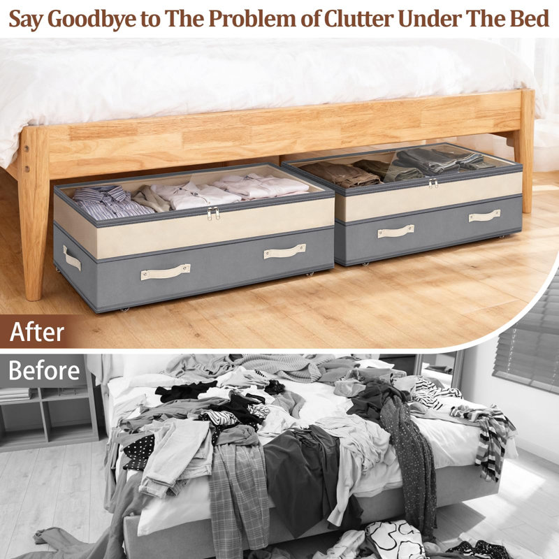 Rebrilliant Fabric Underbed Storage, Grey