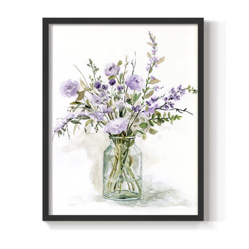 «Purple Passion I», reproduction encadrée - bois massif, Noir, H 10 po x l 8 po