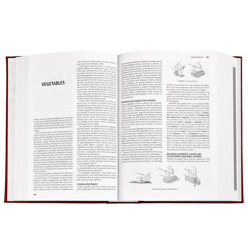 Joy of Cooking Leather Bound Book, Red