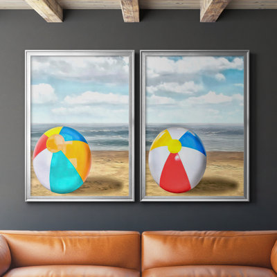 Beach Ball I - 2 Piece Picture Frame Print Set on Canvas -  Rosecliff Heights, 65F1828C54004FBB91F9AADCF5BB6351