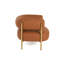 Fauteuil demi-tonneau en cuir Damariyon