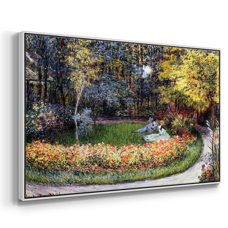 Dans le jardin, 1875, H 25 po x l 37 po x P 2 po, Blanc