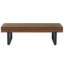 Banc de 59 po en bois pour la chambre à coucher au bout du lit, bancs de table de cuisine d'intérieur de ferme, banc à chaussures moderne polyvalent pour le vestibule, espresso-1848415558