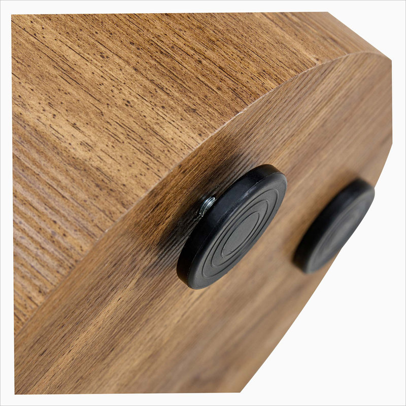 Modern Minimalist Set of Three Wood colour Cylinder Marble-Patterned MDF Living Room Table Sets.