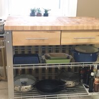 Thielsen Solid Wood Kitchen Cart