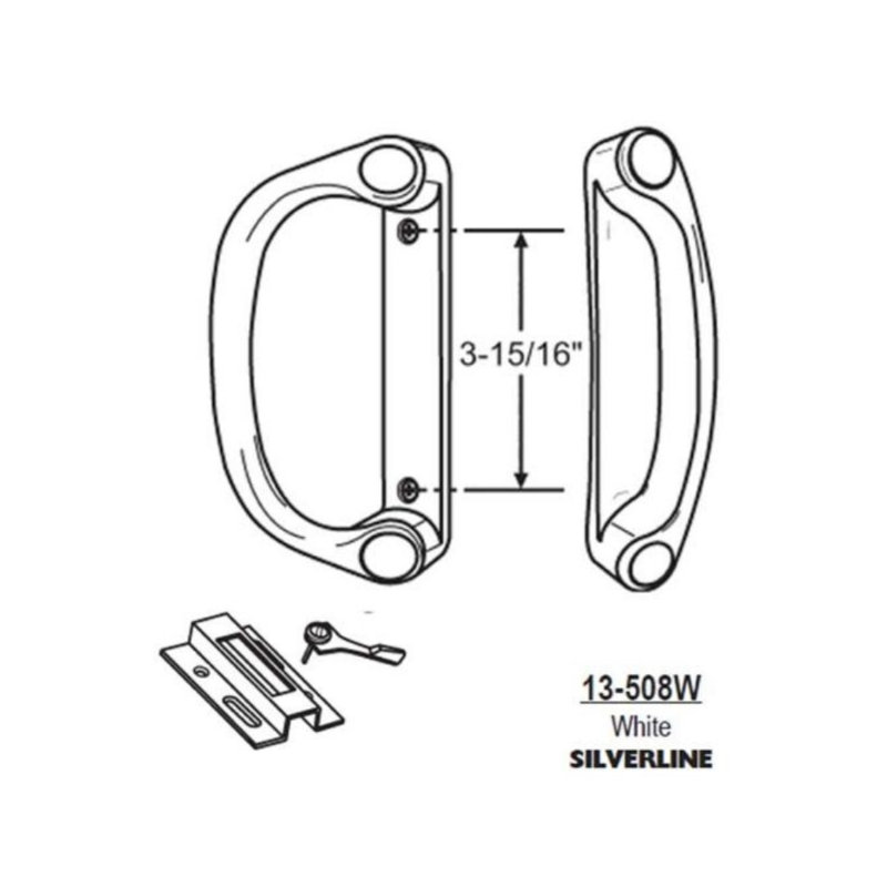 Silver Line Siding Patio Door Handle Kit