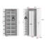 Armoire de garage avec supports de rangement rotatifs
