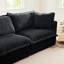 Fauteuil à assise profonde en velours côtelé gris avec coussins, confort luxueux, housses amovibles, structure en bois, rembourrage à assemblage rapide, tissu, sièges, housses à dossier haut, matériau respirant, structure