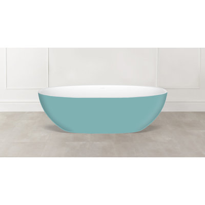 Barcelona 70.25" x 33.625" Freestanding Soaking Bathtub