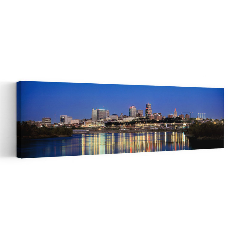 Evening Kansas City MO by Craig C. Sheumaker - Wrapped Canvas Panoramic Print, 30.48 cm H x 91.44 cm W