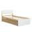Modern Twin Bed Frame With 2 Drawers High Gloss Headboard and Footboard,Platform Bed-1749103415