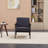 Mid-Century Modern Accent Chair With Premium Fabric And Sturdy Wood Frame-120886901