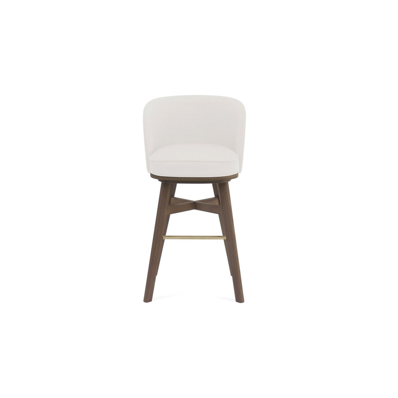Chaise de bar pivotante Mr.B, Natural Oak, L493 Huître Sanfor 0021