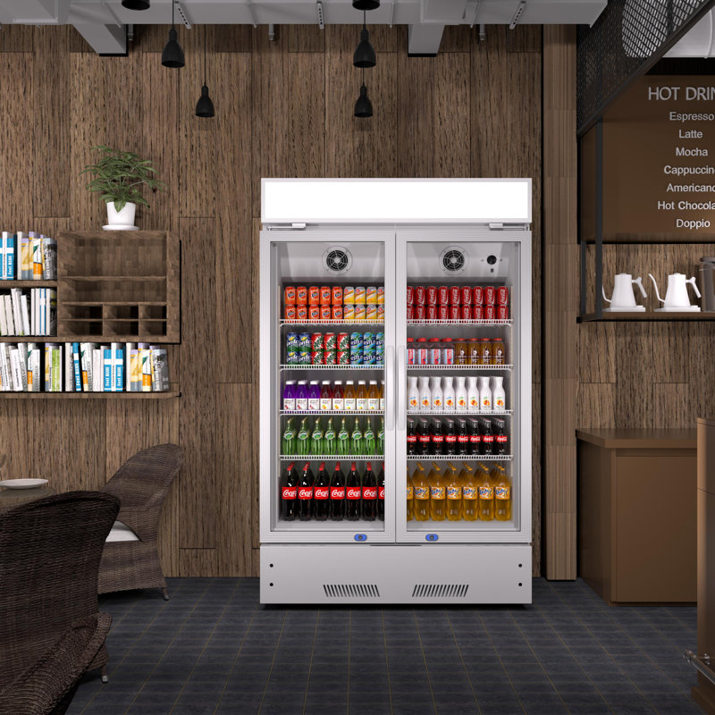 Réfrigérateur commercial de 38,3 po Kichking, réfrigérateur à boissons de 17 pieds cubes pour le bureau ou le bar, Argent