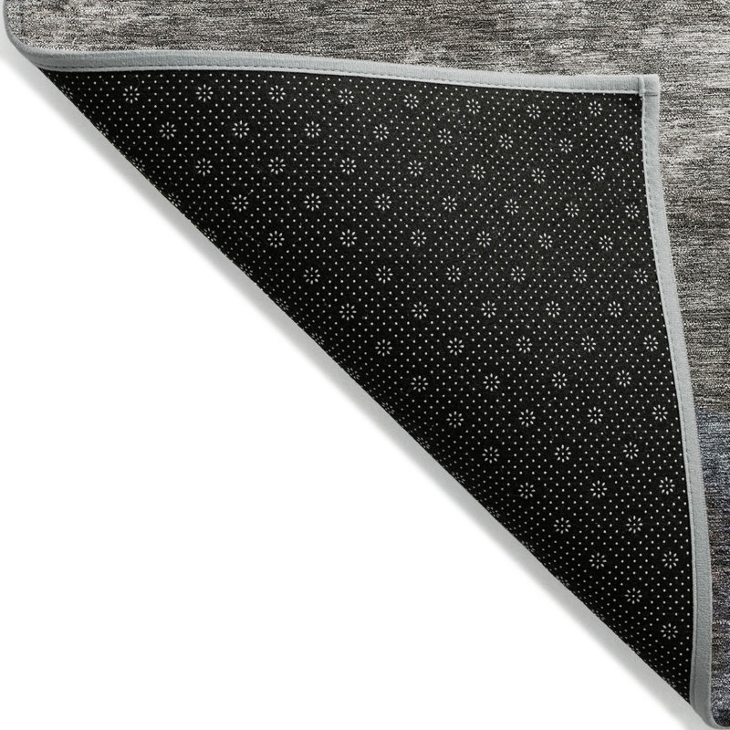 Tapis intérieur gris lavable abstrait 3 pi x 5 pi