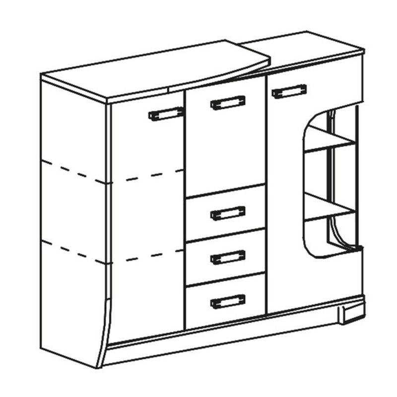 Sherley Display Cabinet, Left