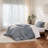 Solayne 100% Washed Cotton Duvet Cover Set with Faux Hemp Texture, Solid Color, Zipper Closure and Corner Ties-111685165-111685170