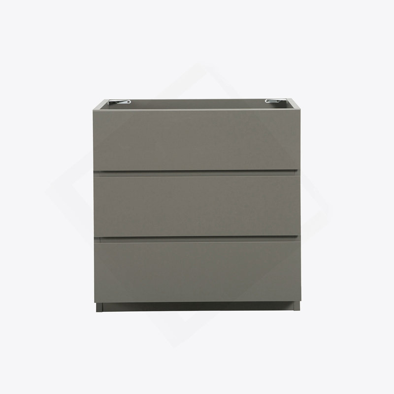 Floor Cabinet WITHOUT Basin,Gray Color,With Three Drawers