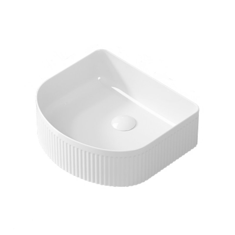 Modern Small Rectangular Bathroom Basin Countertop Basin Ceramic Basin Bright White