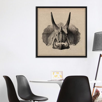 «Animal Art Triceratops Skull Anatomy», impression sur toile tendue
