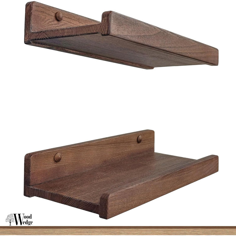 Bovian Floating Shelf, Brown, 30.50" H x 13.60" W x 5.60" D