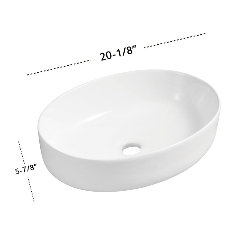 Dowell Ceramic Oval Vessel Sink
