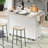 Kitchen Island with Adjustable Shelf, Spice & Towel Rack and Drawer-187869947