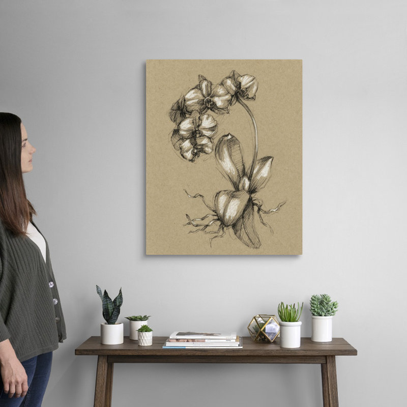 Art mural sur toile B et botanique, Toile tendue, H 30 po x l 24 po x P 1 po