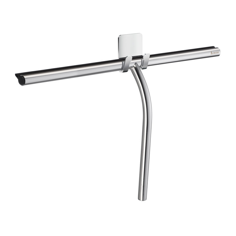 Shower squeegee with self-adhesive hook - silicone blade  