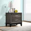 Table de chevet 2 tiroirs Grey Oak