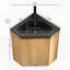 Meuble-lavabo mural flottant triangulaire avec lavabo et porte