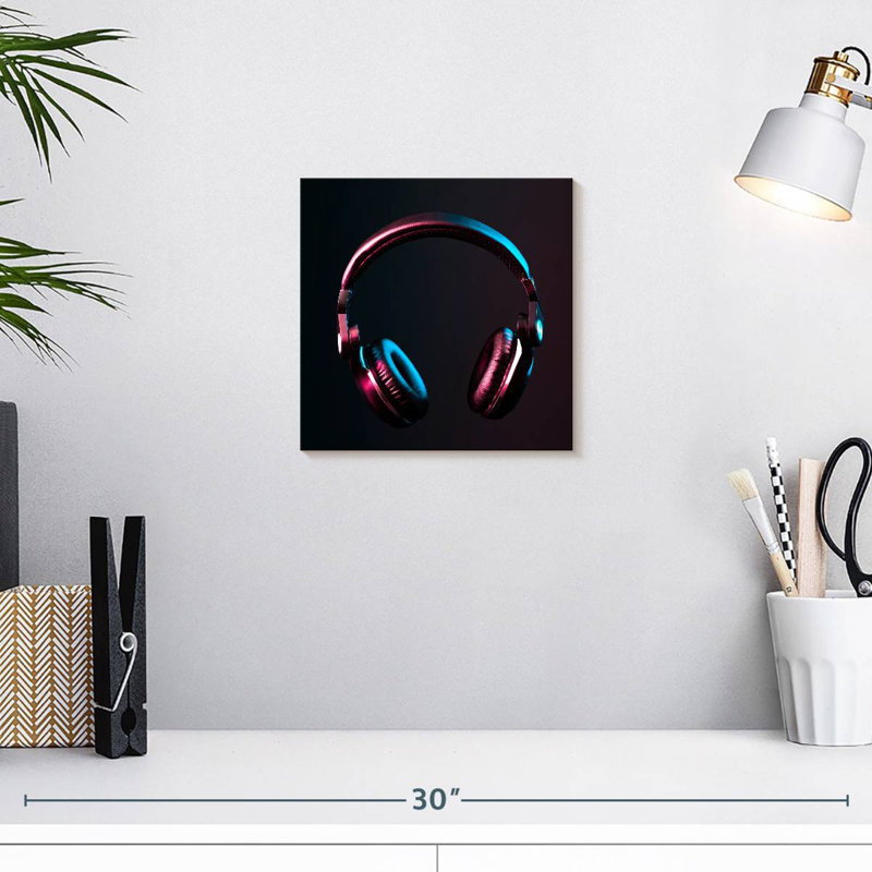 Abarca Neon Highlight Headphones, 10" H x 10" W