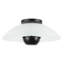 Plafonnier semi-encastré noir 14 po avec abat-jour en verre opale Umbra-124959416-124959413