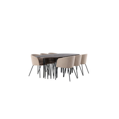 Mahia 6 - Person Dining Set