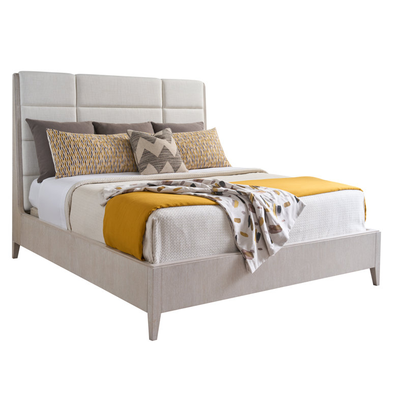 Serafina Upholstered Bed 5/0 Queen, California King, Ivory