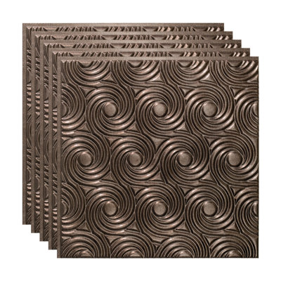 Panneau de plafond décoratif en vinyle 2 pi x 2 pi FASÄDE Cyclone