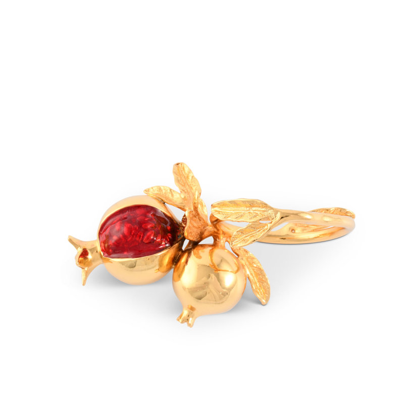Pomegranate Metal Napkin Ring