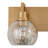 3-Light Mercury Glass Vanity Light - Reversible Mount, Brass & Matte Black Finish, 20.5'' Wide Bathroom Fixture